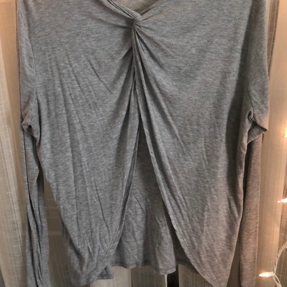 Open back long sleeve t shirt